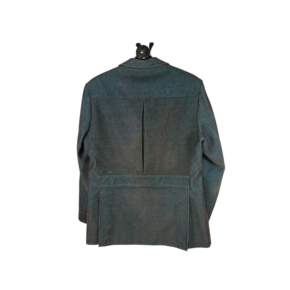 Black‎ Rivet Mens Blue Corduroy 3 Button Blazer Jacket Large